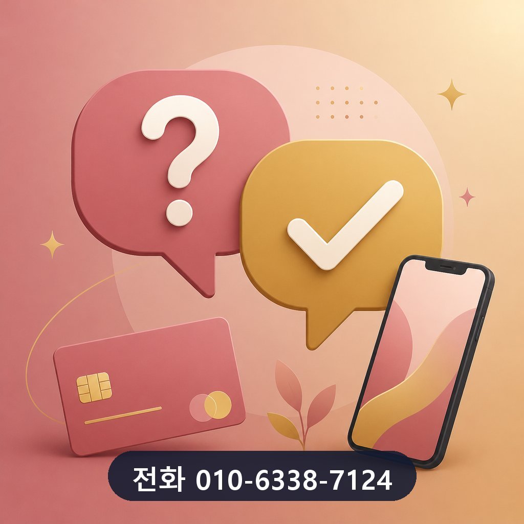 신용카드 현금화 대행사 자주 묻는 질문 이미지 · 문의 010-6338-7124
